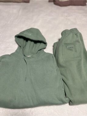 Comfrt womens Hoodie & Sweatpants Set - Sage Green